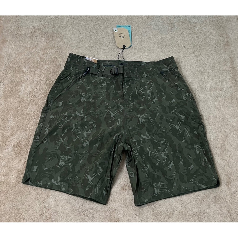 Prana Stretch Zion Hybrid Short II Men 30 Green Camo 197254 NWT 7in Inseam